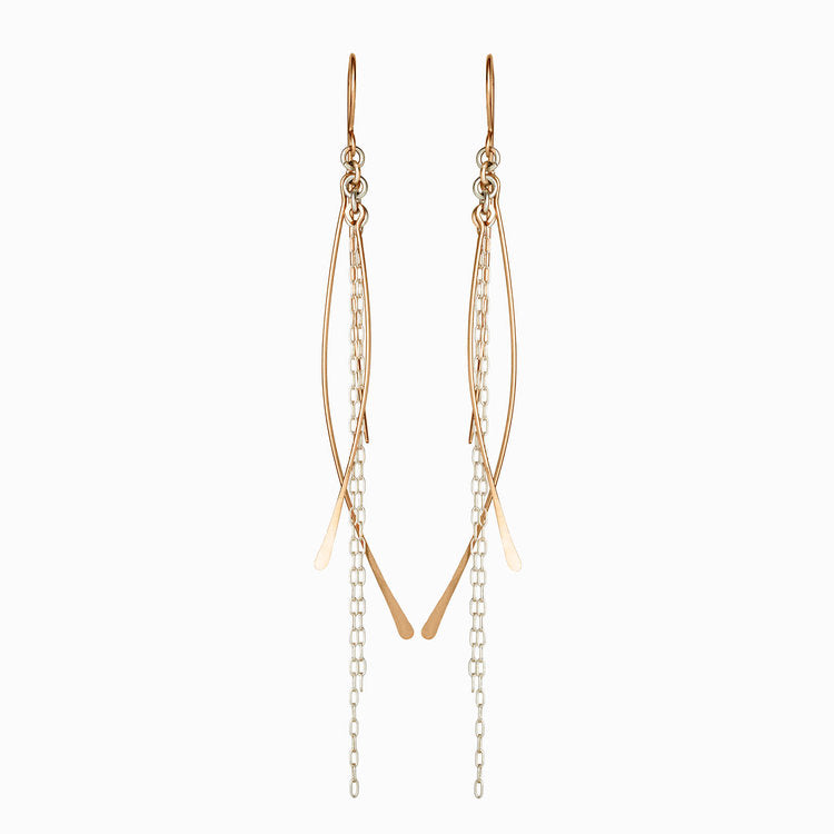 Chain Dangle Earrings - 14K Gold Fill - Elke Van Dyke