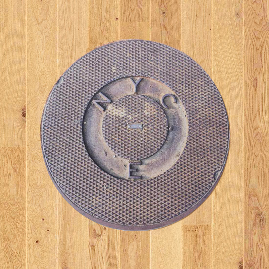 NYC SERIES - Sewer Cover Doormat, Trivet, Coaster - Flushing, NY