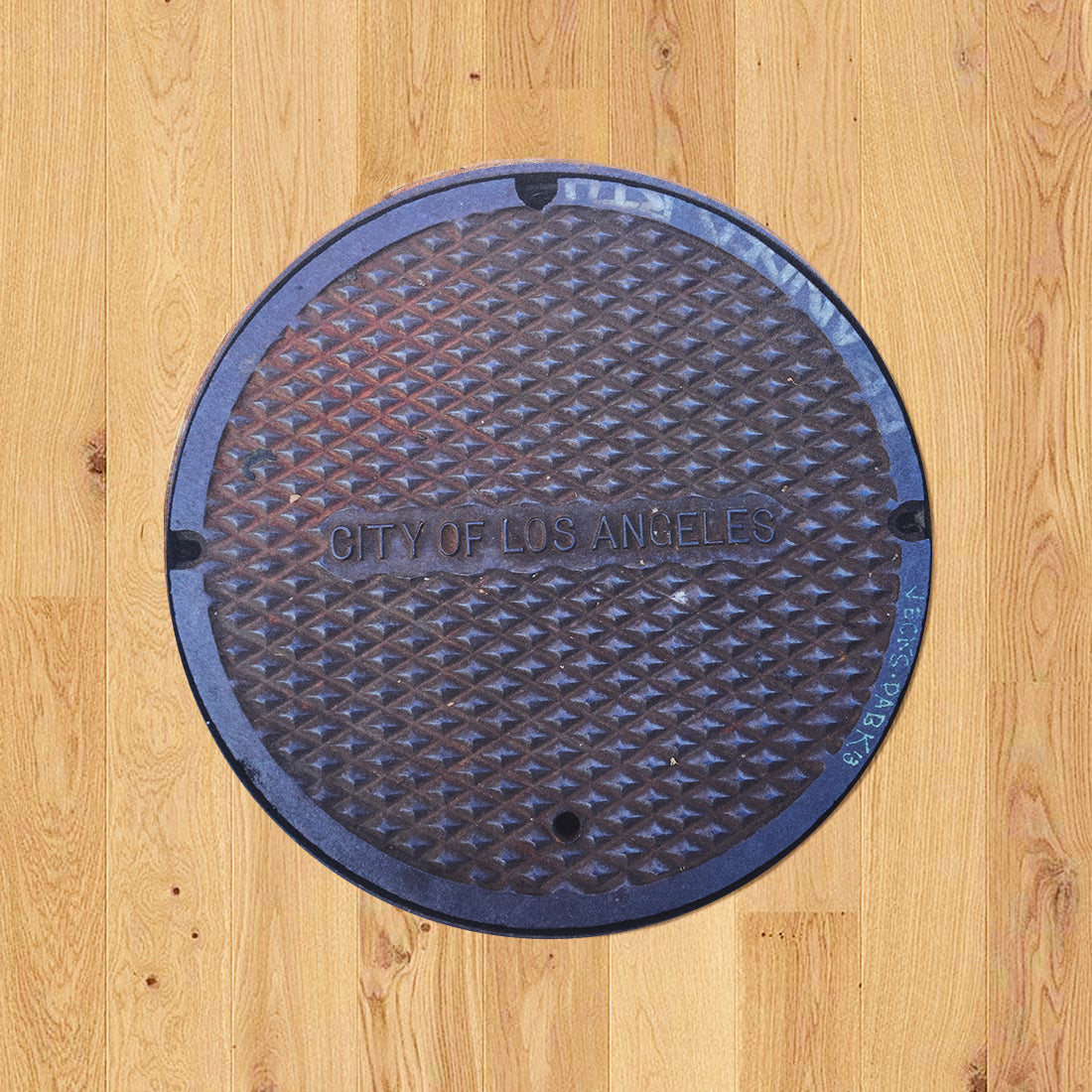 CALIFORNIA SERIES - Sewer Cover Doormat, Trivet, Coaster - Los Angeles, CA