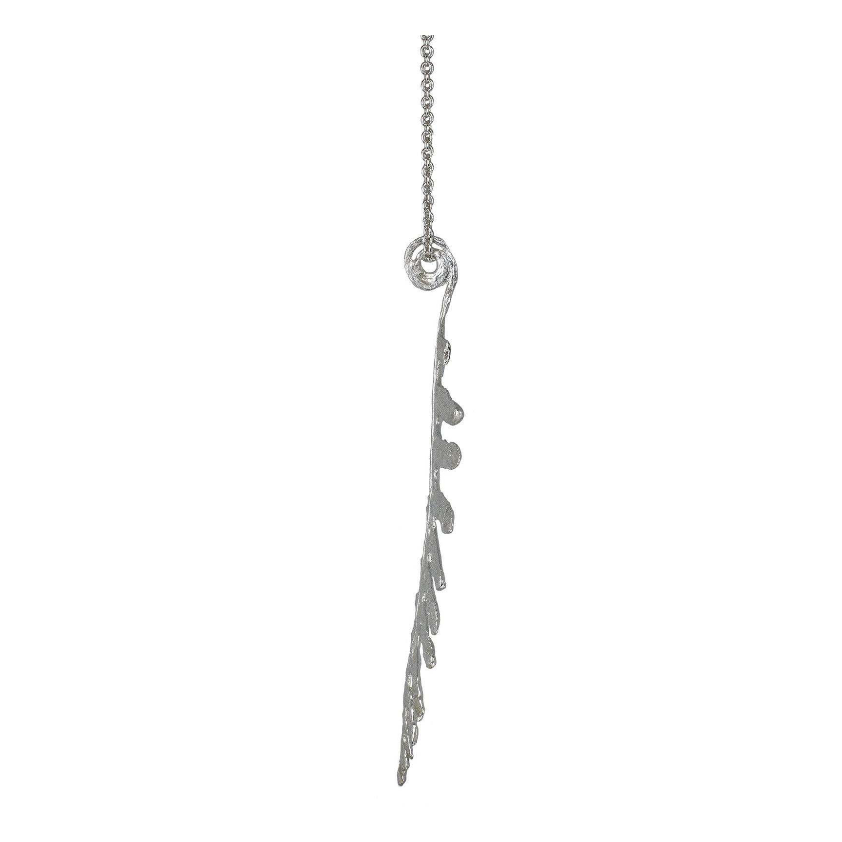 Fern Upright Pendant - Sterling Silver