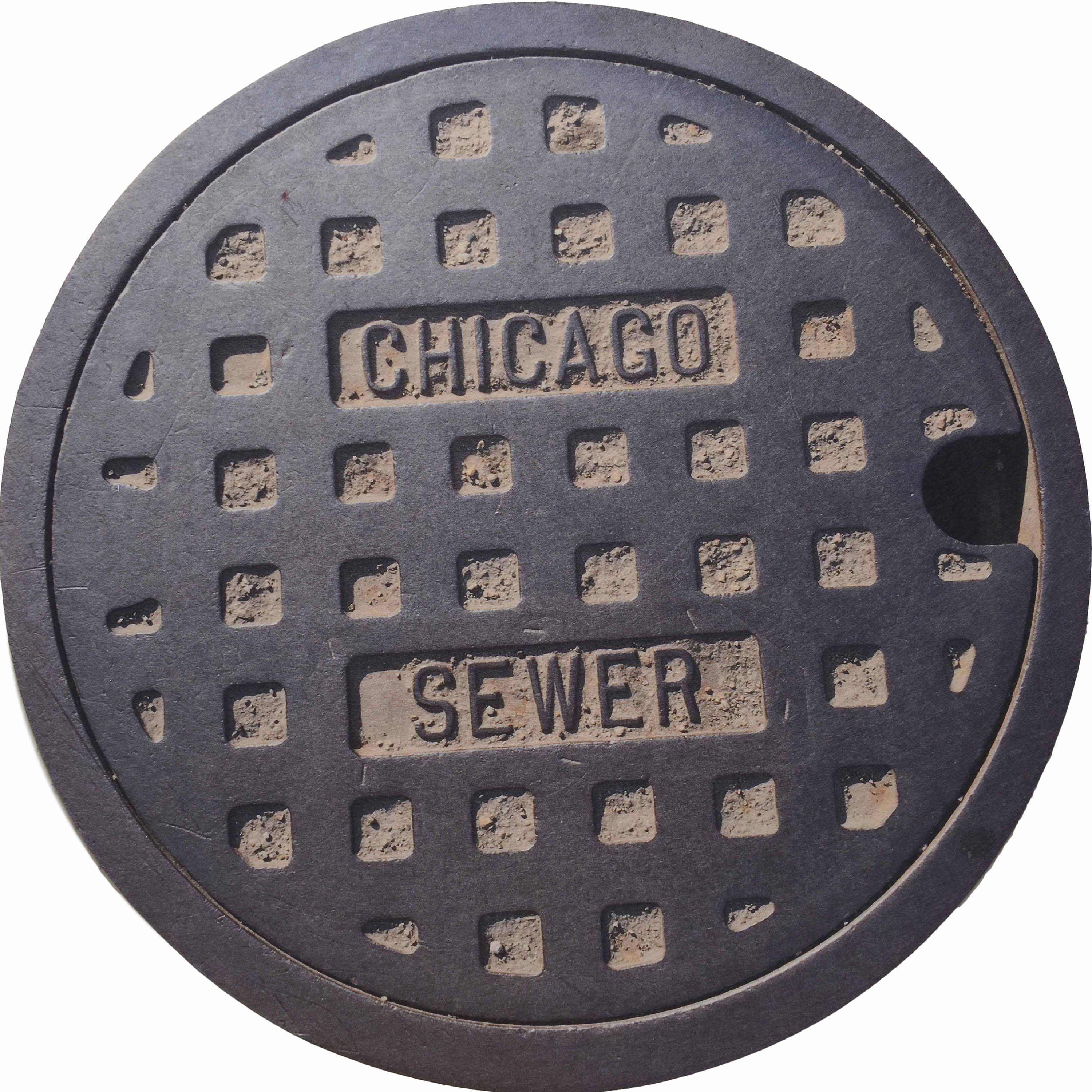 MIDWEST SERIES - Sewer Cover Doormat, Trivet, Coaster - Chicago, IL