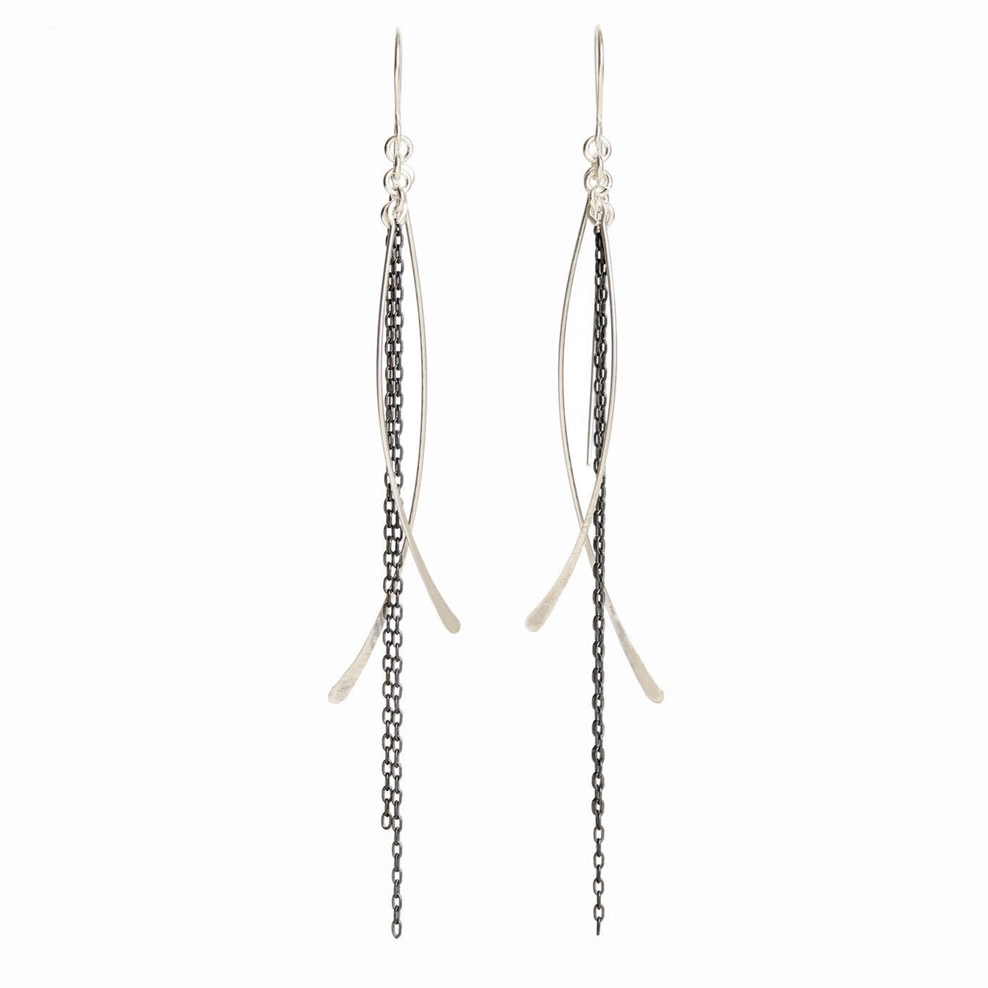 Chain Dangle Earrings - Sterling Silver