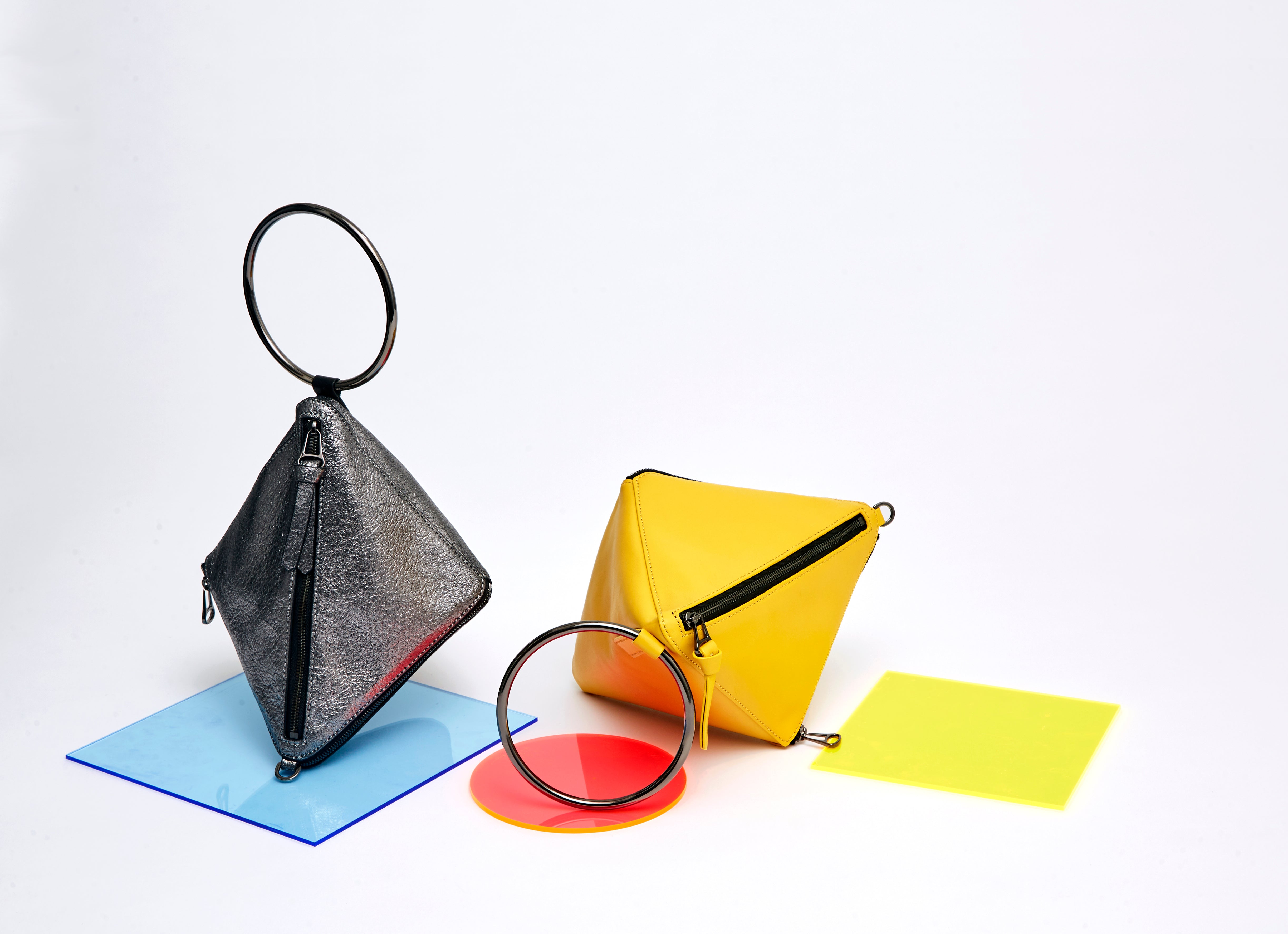 Tetra Convertible Crossbody Bag - Black/Silver
