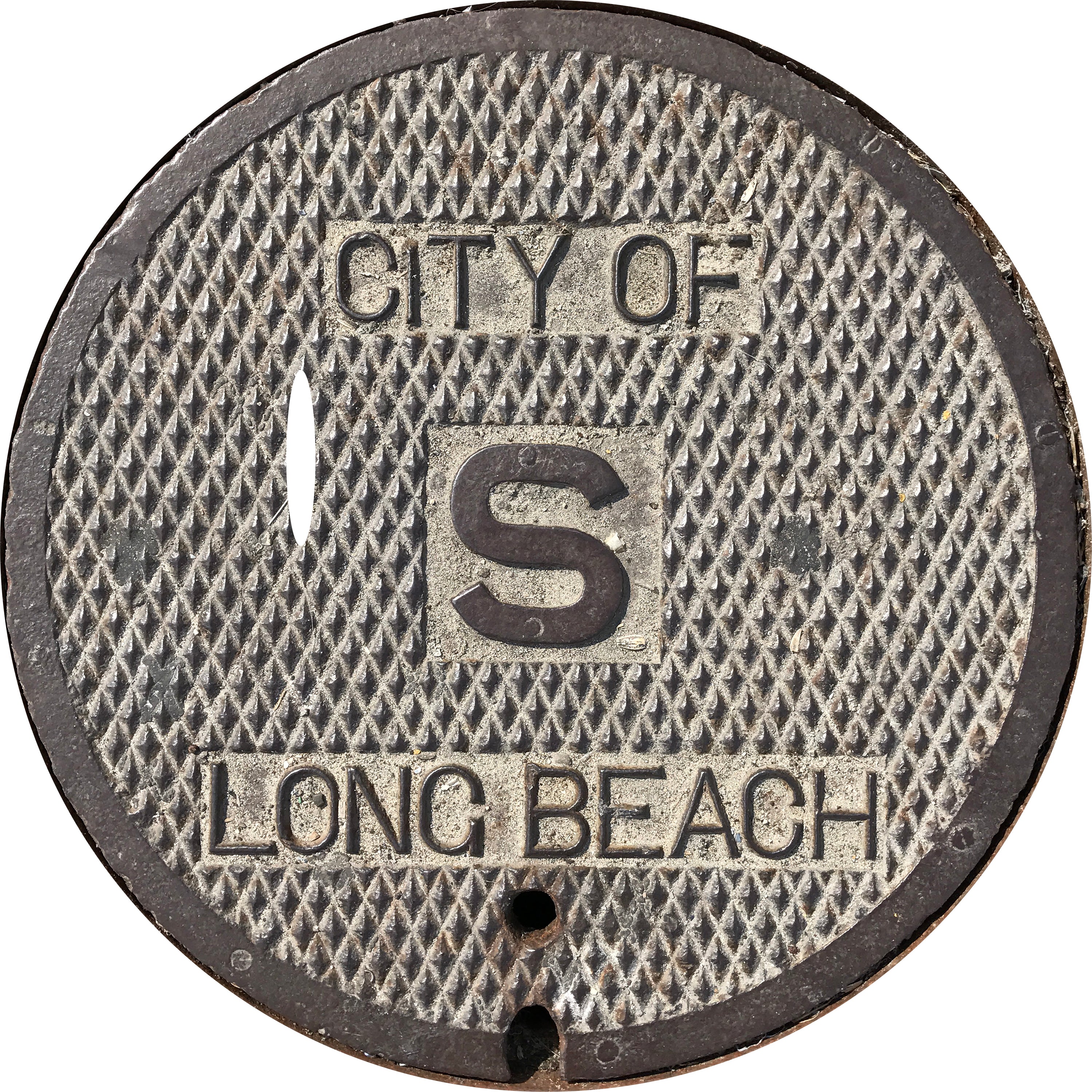 CALIFORNIA SERIES - Sewer Cover Doormat, Trivet, Coaster - Long Beach, CA