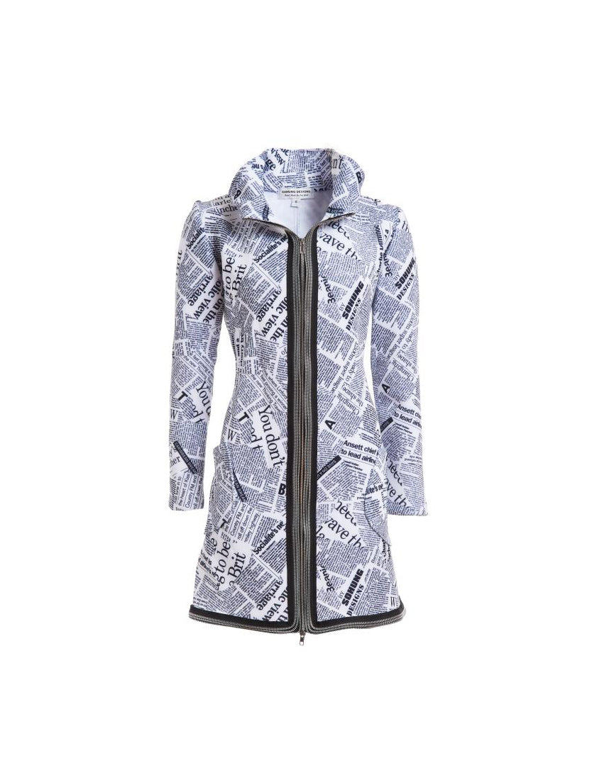 Newsprint 3/4 Jacket/Dress Newsprint 3/4 Jacket/Dress