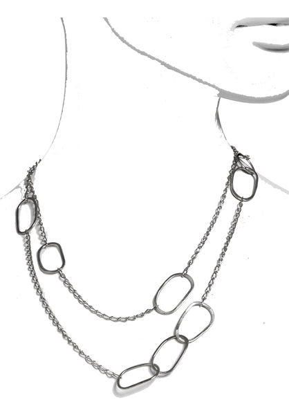 Long Odd Necklace - Sterling Silver