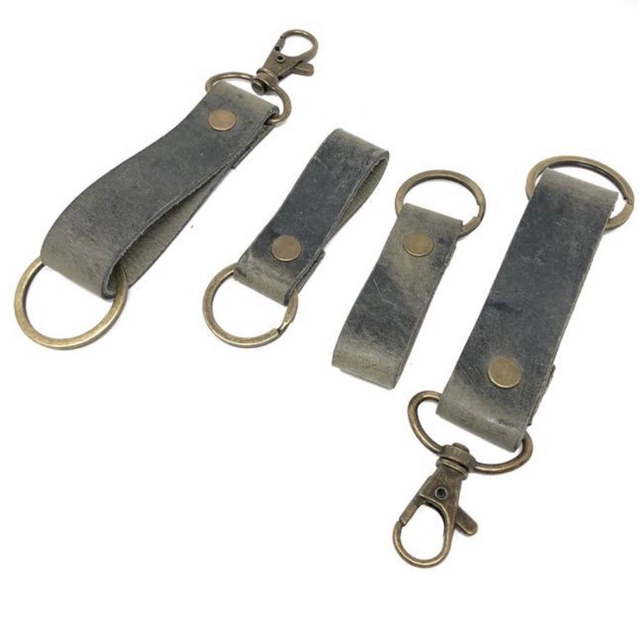 Rustic Leather Keychains