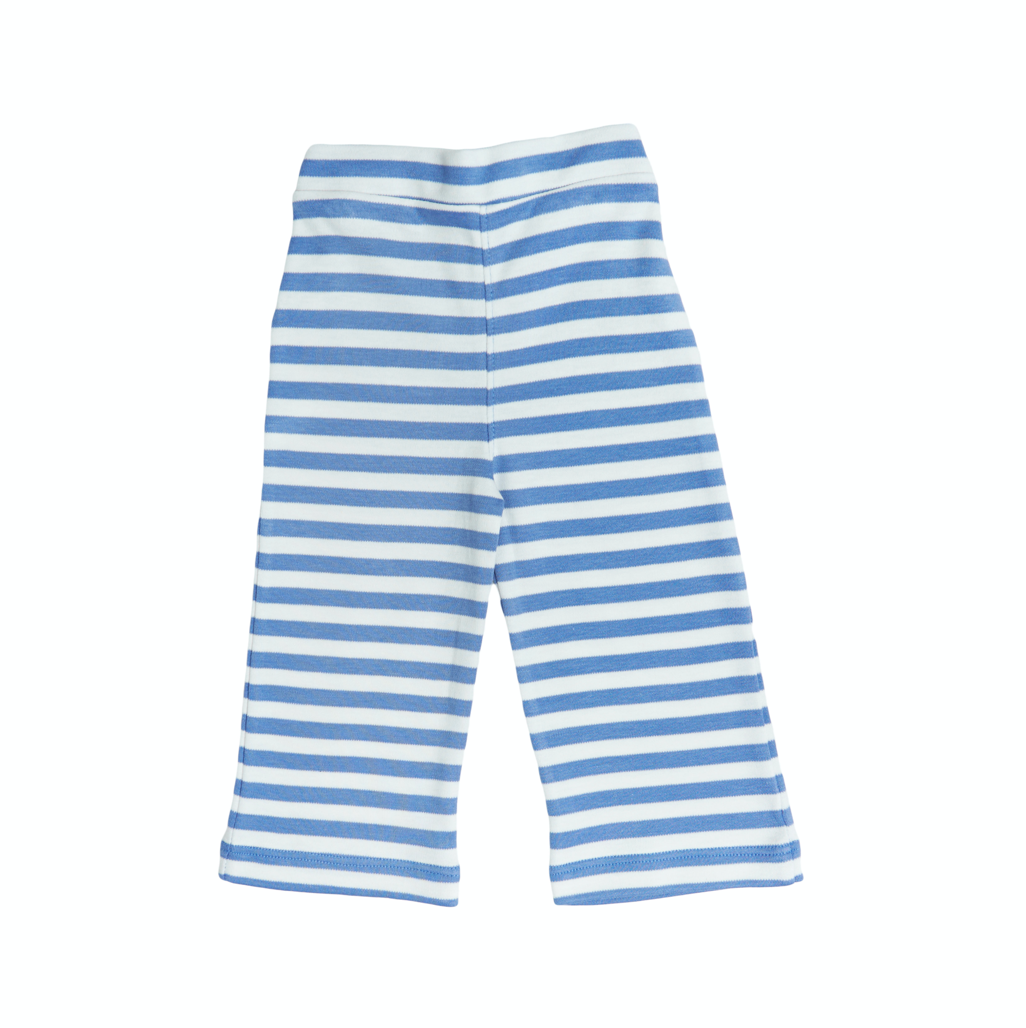 Organic Pull on Striped Pants - Blue