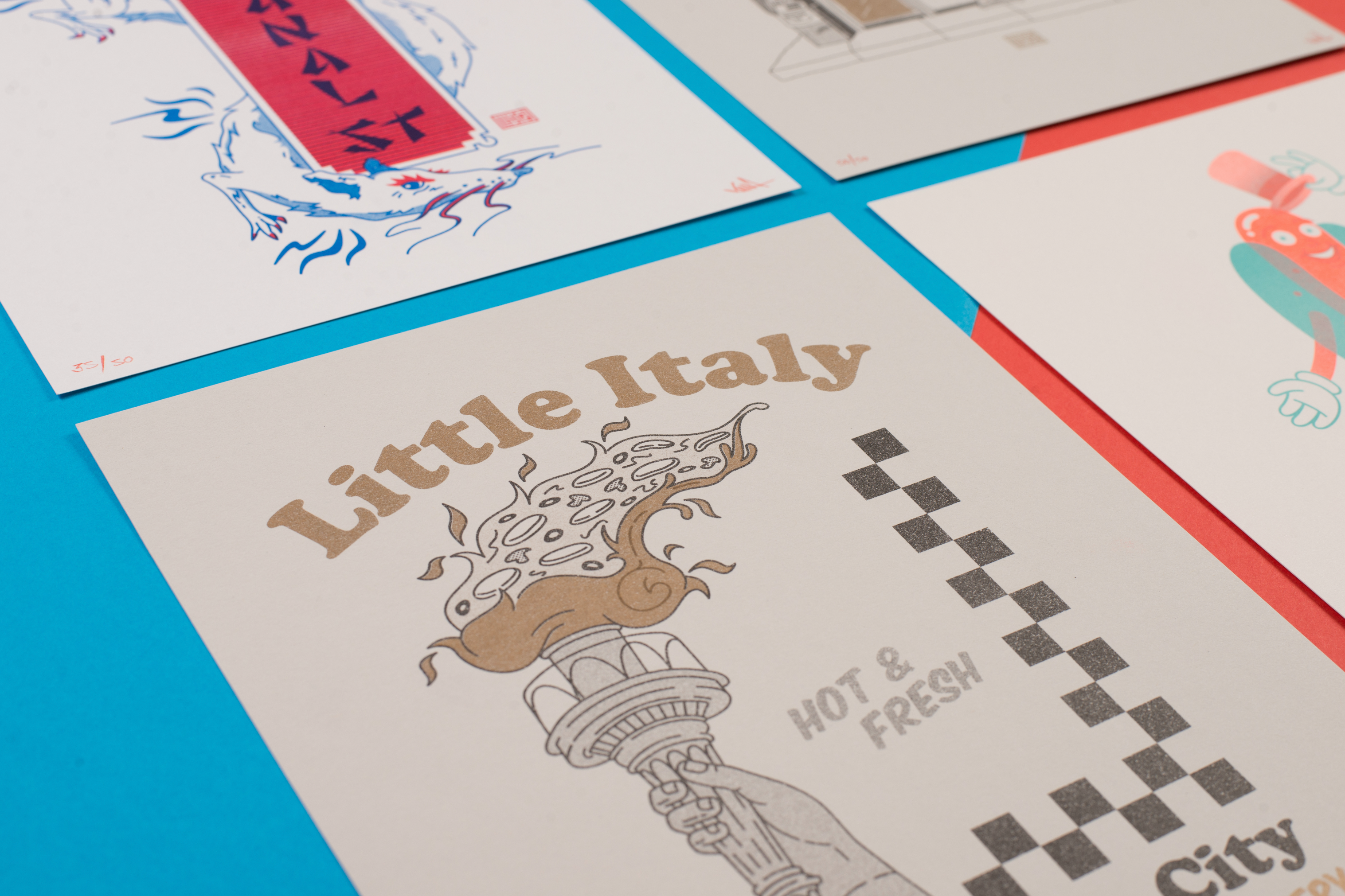 Little Italy Risograph Print by Lulab