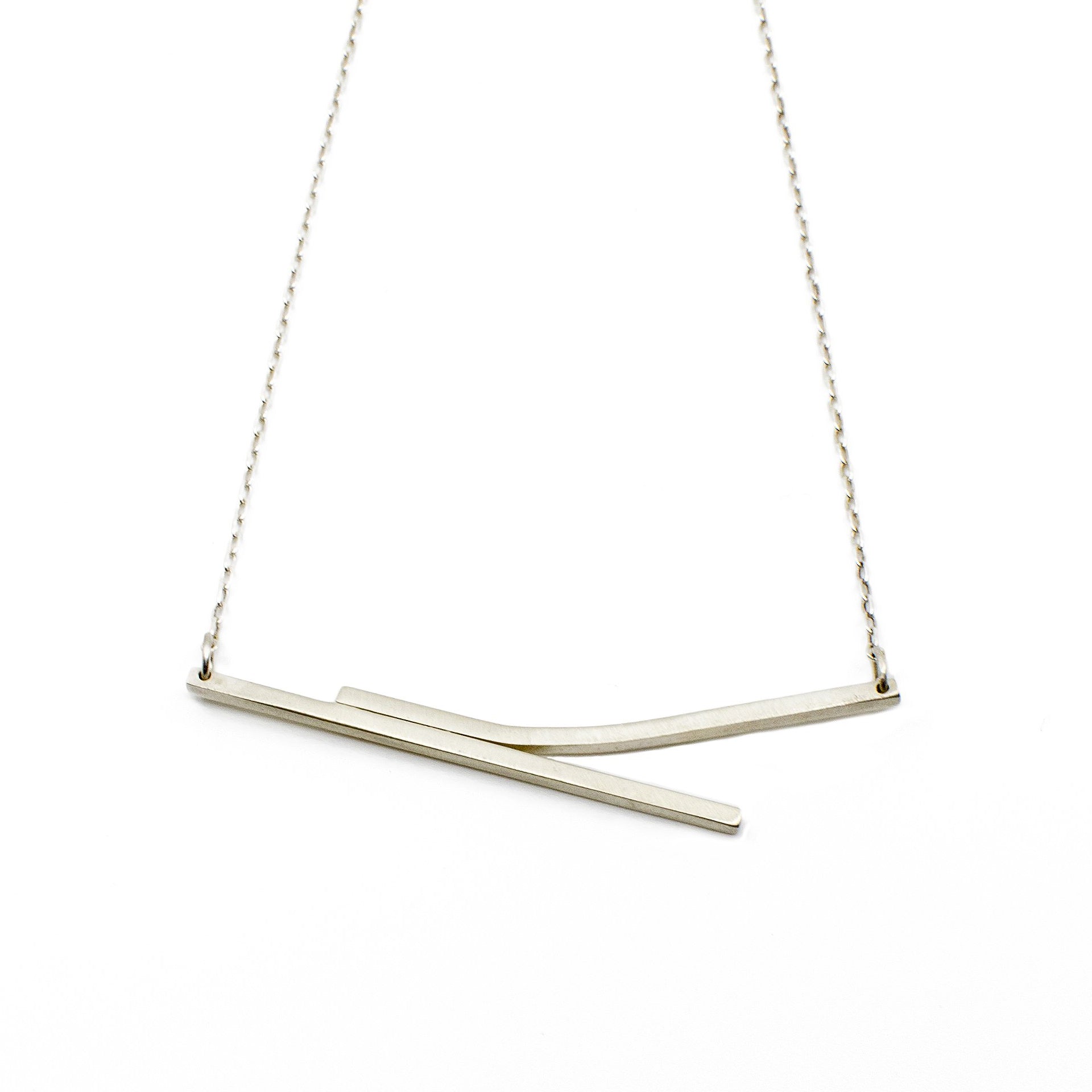 Lines 2 Necklace - Sterling Silver