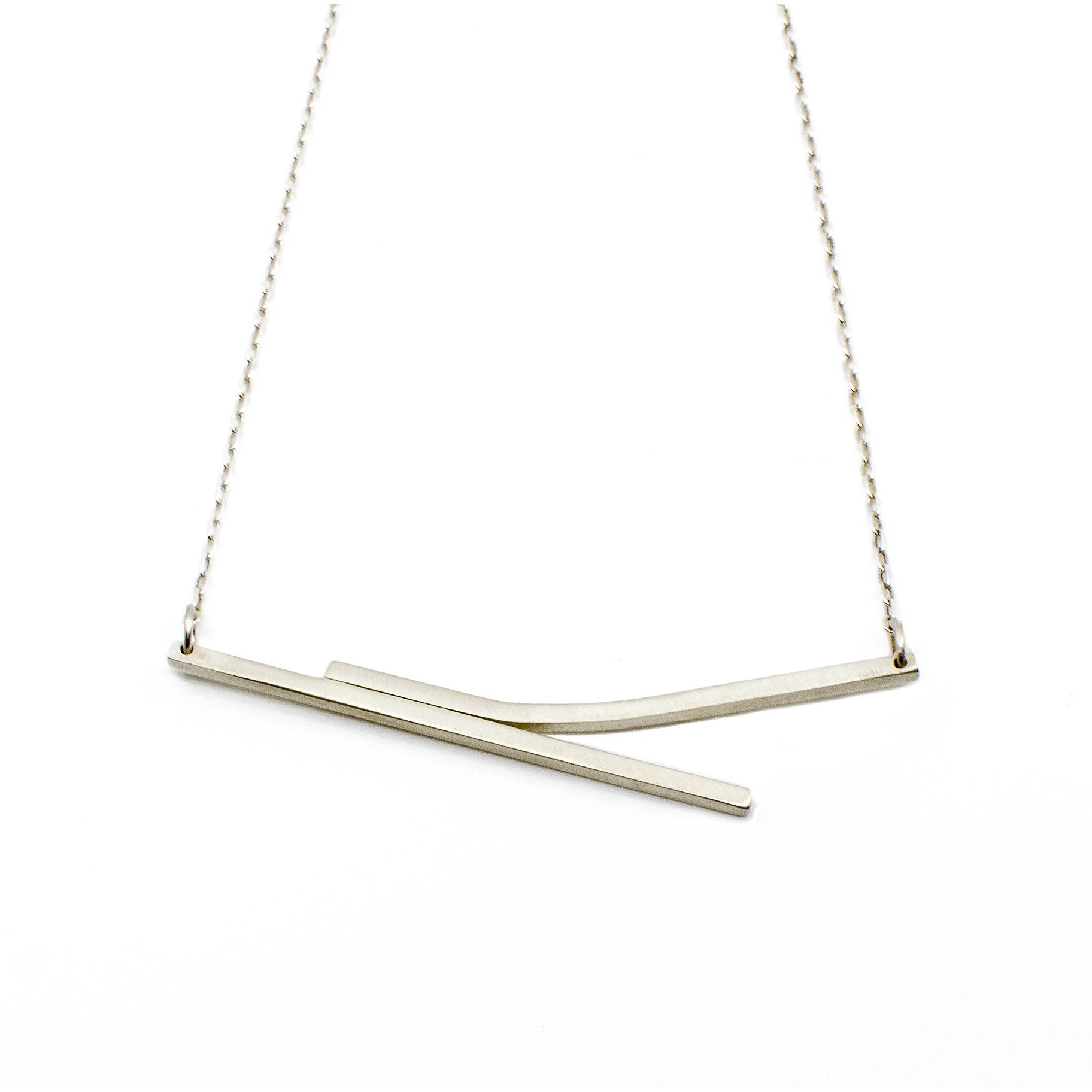 Lines 2 Necklace - Sterling Silver