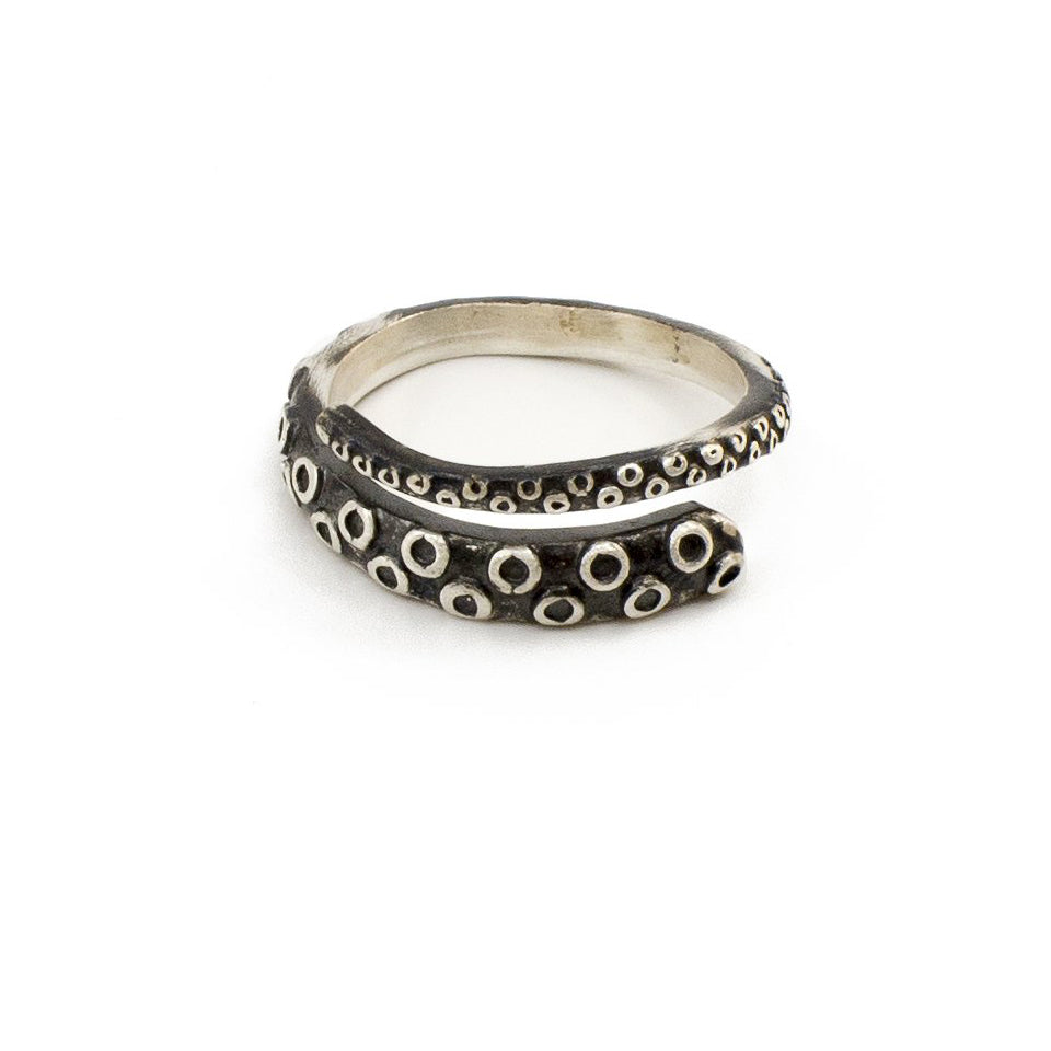 Octopus Ring - Oxidized Sterling Silver