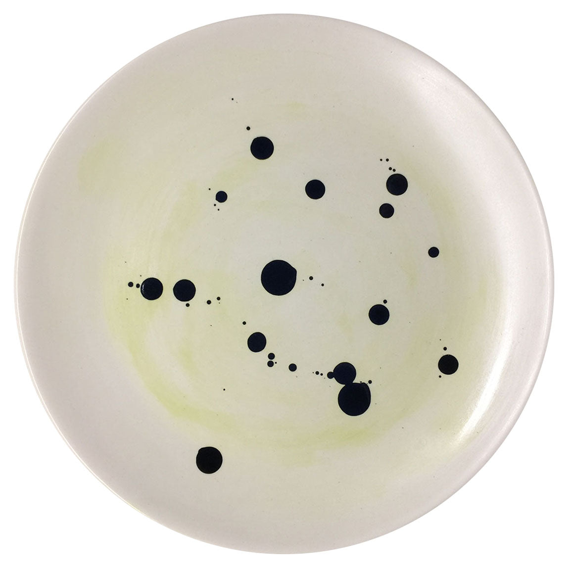 PLATTER #3 - CHARTREUSE- HAND-PAINTED EARTHENWARE